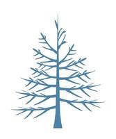 pine dry plant vector