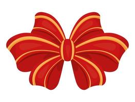 red and gold bow vector