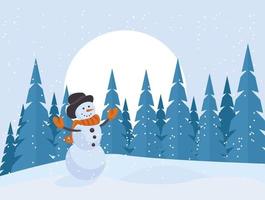 winter season snowscape vector