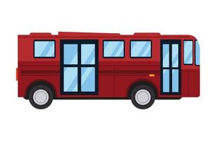 red bus transport vector