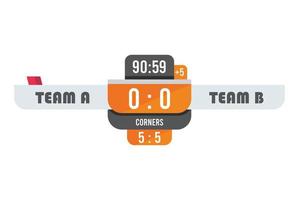 tournament soccer match scoreboard vector