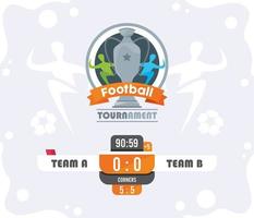 tournament emblem and scoreboard vector