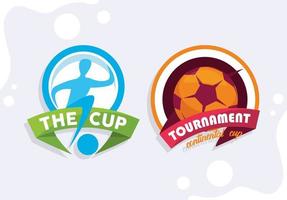 tournaments soccer emblems vector