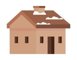 house with snow vector