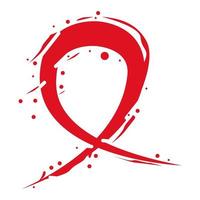 world aids day ribbon painted vector