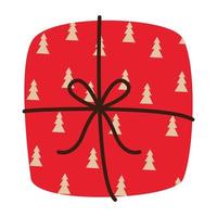 christmas red gift vector