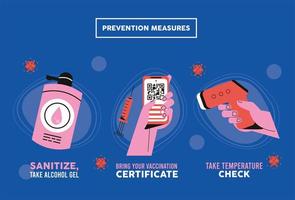 infografía de las reglas de la pandemia vector