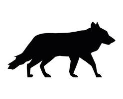 wolf wild animal silhouette vector