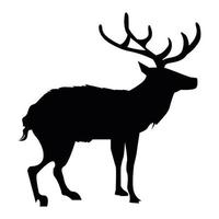 reindeer wild animal silhouette vector