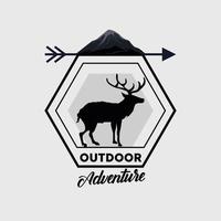 outdoor adventure emblem icon vector