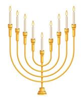 golden chandelier with candles vector