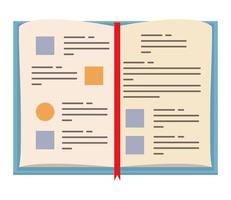 open text book vector