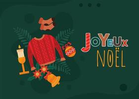 invitación joyeux noel vector