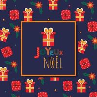 joyeux noel square frame vector