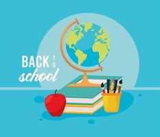 back to school and supplies vector
