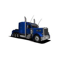 semi truck vector