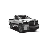 pickup truck illustration vector