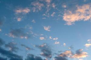 sky blue beautiful sunset sky cloud colorful twilight sky on the beach photo