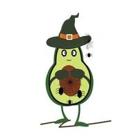 Avocado goes to Halloween. vector