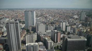 View of Milan from the top floor of a skyscraper Palazzo Lombardia