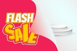 banner de venta flash, este fin de semana plantilla de banner publicitario de oferta especial vector