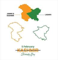 Kashmir solidarity day vector