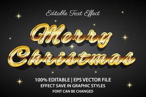 merry christmas editable text effect 3d style vector