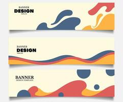 a set of banners with three design options vector