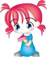 girl vector cartoon clipart