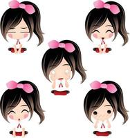 emotion vector cartoon clipart kawaii