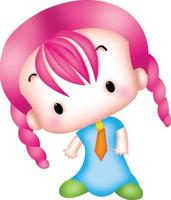 girl vector cartoon clipart