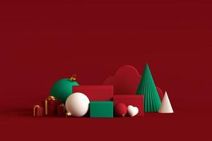 3D Render Abstract Winter Background, Christmas and new year background photo