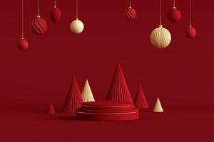 3D Render Abstract Winter Background, Christmas and new year background photo
