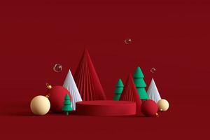 3D Render Abstract Winter Background, Christmas and new year background photo