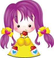 girl vector cartoon clipart