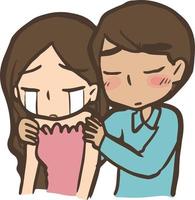 hombre y mujer pareja amor vivir juntos vector clipart dibujos animados kawaii