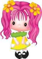 girl vector cartoon clipart