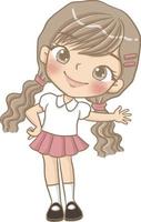 girl vector cartoon clipart kawaii anime cute