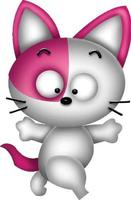 Cat cartoon character cute vector