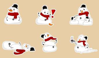 snowman with scarf vector