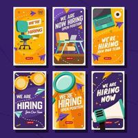 Set of Job Recruitment Social Media Posts
