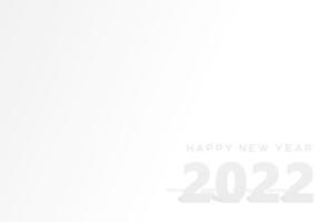 Feliz año nuevo 2022 papel 3d con fondo de sombra con espacio de copia vector