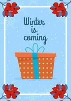 tarjeta de año nuevo 2022. Ilustración de diseño de tarjeta de invierno para saludos, invitaciones, folletos, folletos. regalo de año nuevo vector
