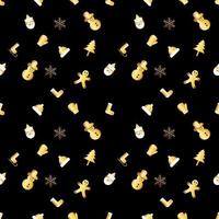 seamless christmas pattern created in golden gradient. christmas repeat pattern for gift cover, packaging, wrapping paper, fabric. vector