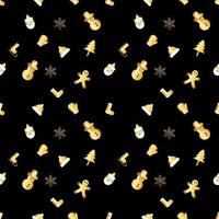 seamless christmas pattern created in golden gradient. christmas repeat pattern for gift cover, packaging, wrapping paper, fabric. vector