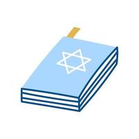 Hanukkah book, vector illustration in flat style