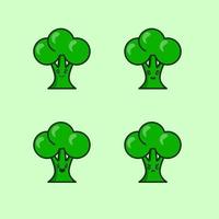 cute broccoli cartoon design. cartoon design for sticker. vector