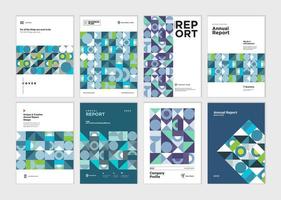 Set of brochure, annual report, business plan cover designs. vector