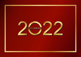 2022. 2022 golden text design. 2022 Happy New Year. 2022 vector design illustration similar for greetings, cards, invitations, banners, or backgrounds