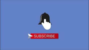 Subscribe Button and Bell Notification Animation video